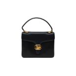 Celine Navy Carriage Box Top Handle Bag