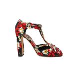 Dolce & Gabbana Jacquard Floral Heeled Pump - Size 37