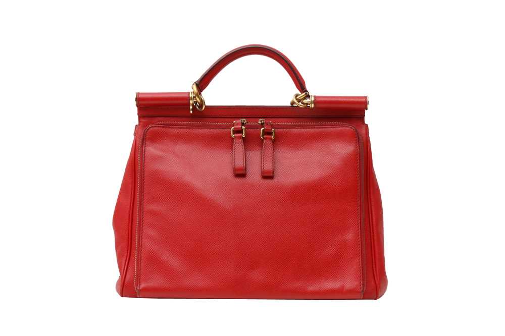 Dolce & Gabbana Red Large Sicily Bag - Image 3 of 6