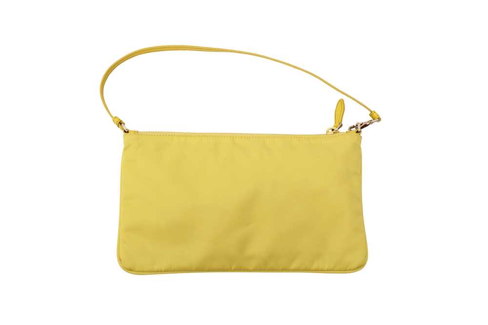 Prada Yellow Nylon Pochette Bag - Image 2 of 7