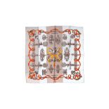 Hermes 'Ferronnerie' Silk Print Scarf 70