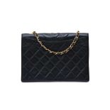 Chanel Navy CC Logo Full Flap Shoulder Bag