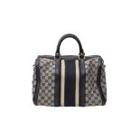 Gucci Beige Monogram Web Boston Bag