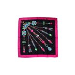 Must de Cartier Jewelled Silk Print Scarf