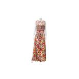 Oscar de la Renta Silk Maxi Dress - Size 14