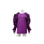 Escada Purple Frill Tunic Top - Size 38