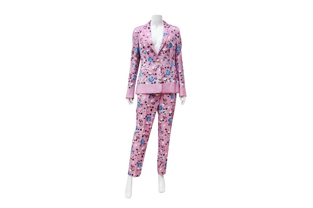 Escada Lillac Floral Trouser Suit - Size 38