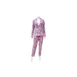 Escada Lillac Floral Trouser Suit - Size 38