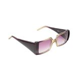 Chloe Purple Square Crystal Sunglasses