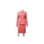 Asprey Pink Cashmere Skirt Suit - Size 12