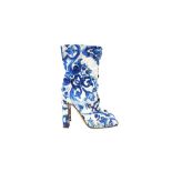 Dolce & Gabbana Majolica Print Boot - Size 37.5