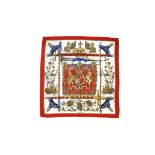 Hermes 'Dieu Et Mon Droit' Silk Print Scarf