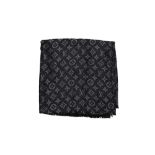 Louis Vuitton Metallic Black Classique Monogram Shawl
