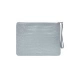 Alexander McQueen Grey Skull Oversized Flat Pouch