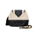 Chanel Black Hessian Tassel Bag