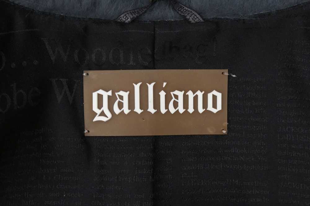 Galliano Grey Rabbit Fur Cropped Jacket -Size 42 - Image 3 of 3