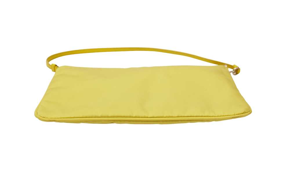 Prada Yellow Nylon Pochette Bag - Image 3 of 7