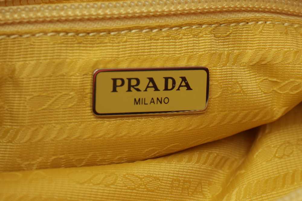 Prada Yellow Nylon Pochette Bag - Image 6 of 7