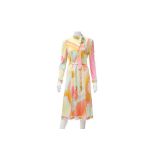 Leonard Silk Multi Print Long Sleeve Dress