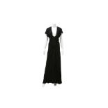 Yves Saint Laurent Black Crepe Dress - Size 38