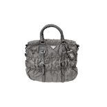 Prada Elephant Grey Gaufre Tessuto Tote