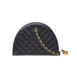 Chanel Navy Half Moon Bag Shoulder Bag