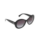 Chanel Black Oval CC Logo Sunglasses