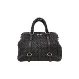 Miu Miu Black Matelasse Tote