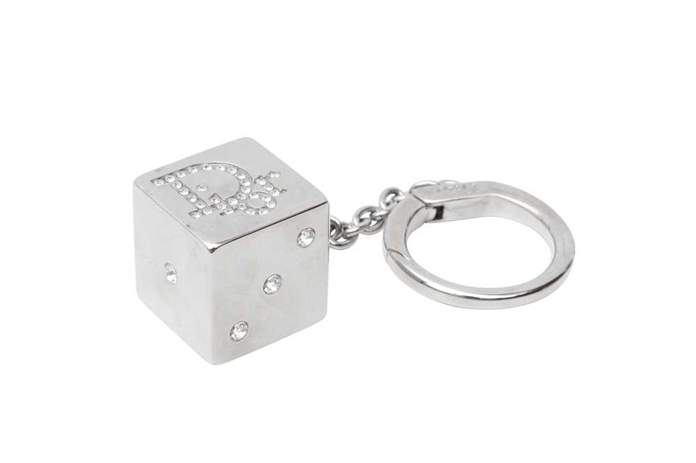 Dior Crystal Dice Logo Key Ring