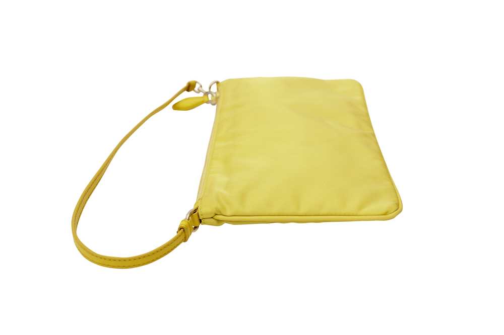 Prada Yellow Nylon Pochette Bag - Image 5 of 7