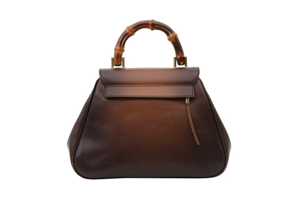 Gucci Brown Ombre Bamboo Top Handle Bag - Image 2 of 4