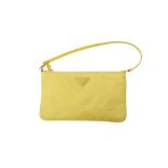Prada Yellow Nylon Pochette Bag