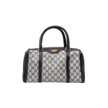 Gucci Navy Monogram Boston Bag