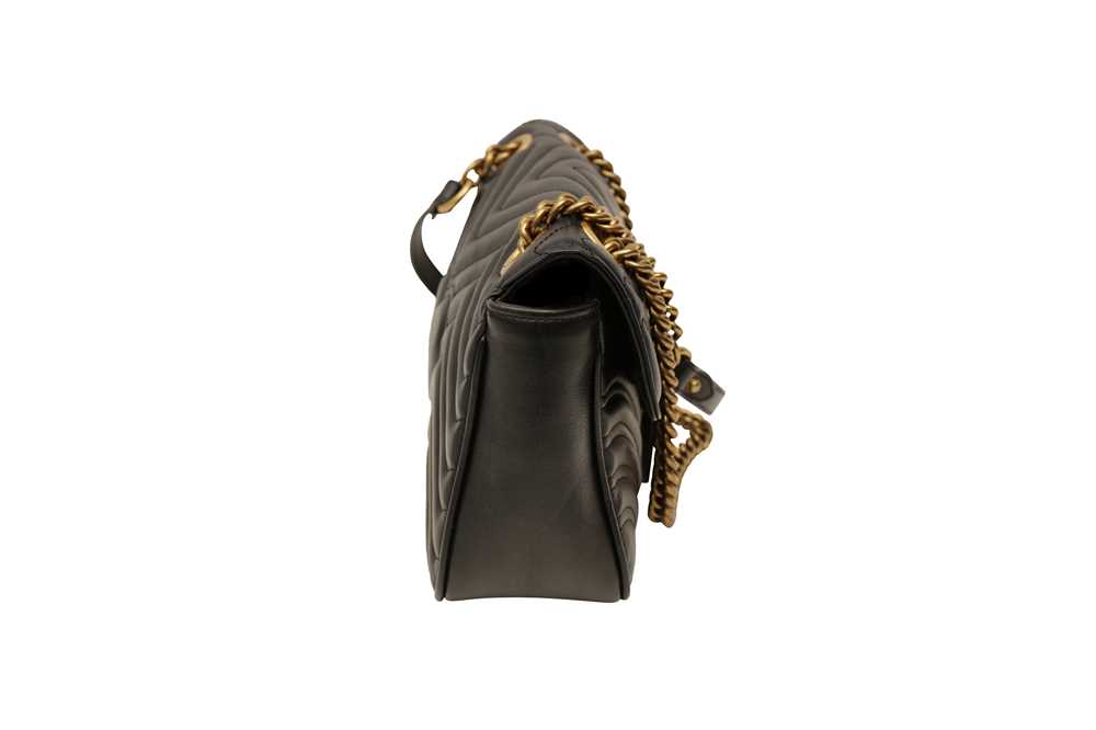 Gucci Black GG Small Marmont Matelassé Bag - Image 2 of 7