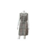 Yves Saint Laurent Check Wool Shift Dress - Size 38