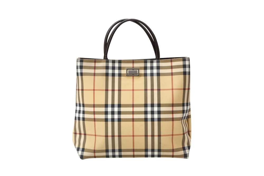 Burberry Brown Nova Check Shopper Tote and Purse