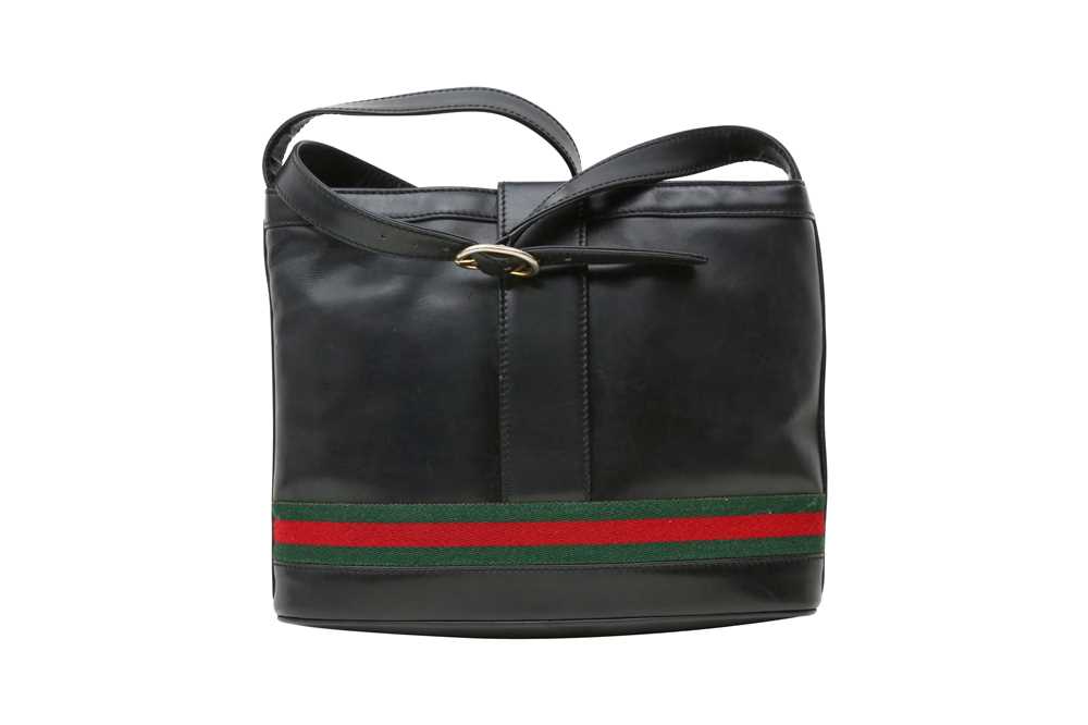 Gucci Black Web Shoulder Bag - Image 3 of 6