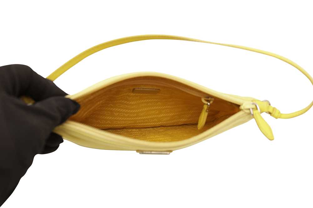 Prada Yellow Nylon Pochette Bag - Image 7 of 7
