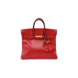 Hermes Rouge Vif Box HAC Birkin 32