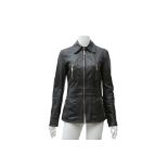 Dolce & Gabbana Black Leather Biker Jacket - Size 38
