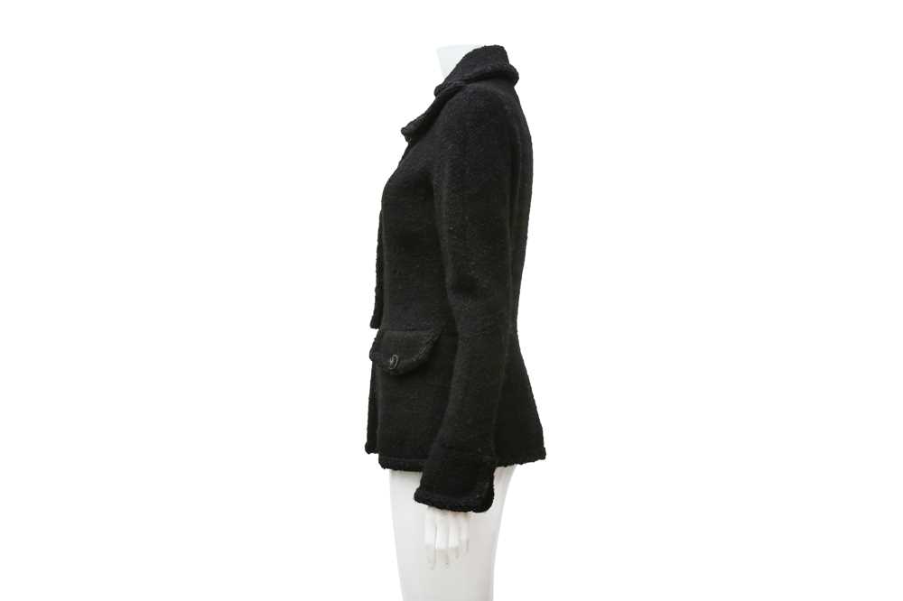 Chanel Black Wool Boucle Peplum Jacket - Size 38 - Image 4 of 5