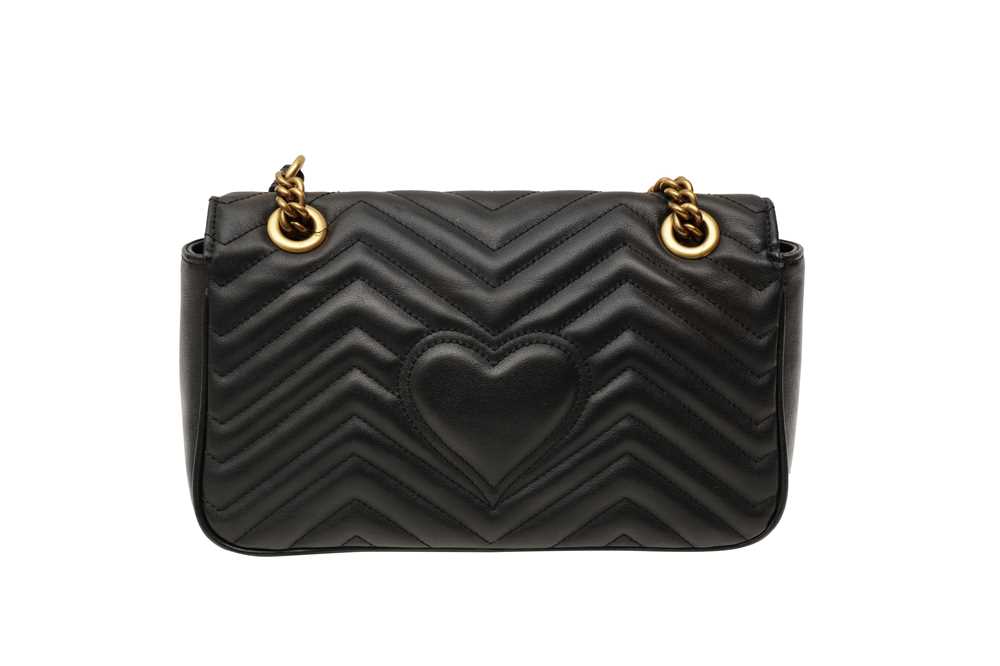 Gucci Black GG Small Marmont Matelassé Bag - Image 3 of 7