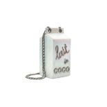 Chanel Pearlescent Silver Lait De Coco Milk Carton Bag
