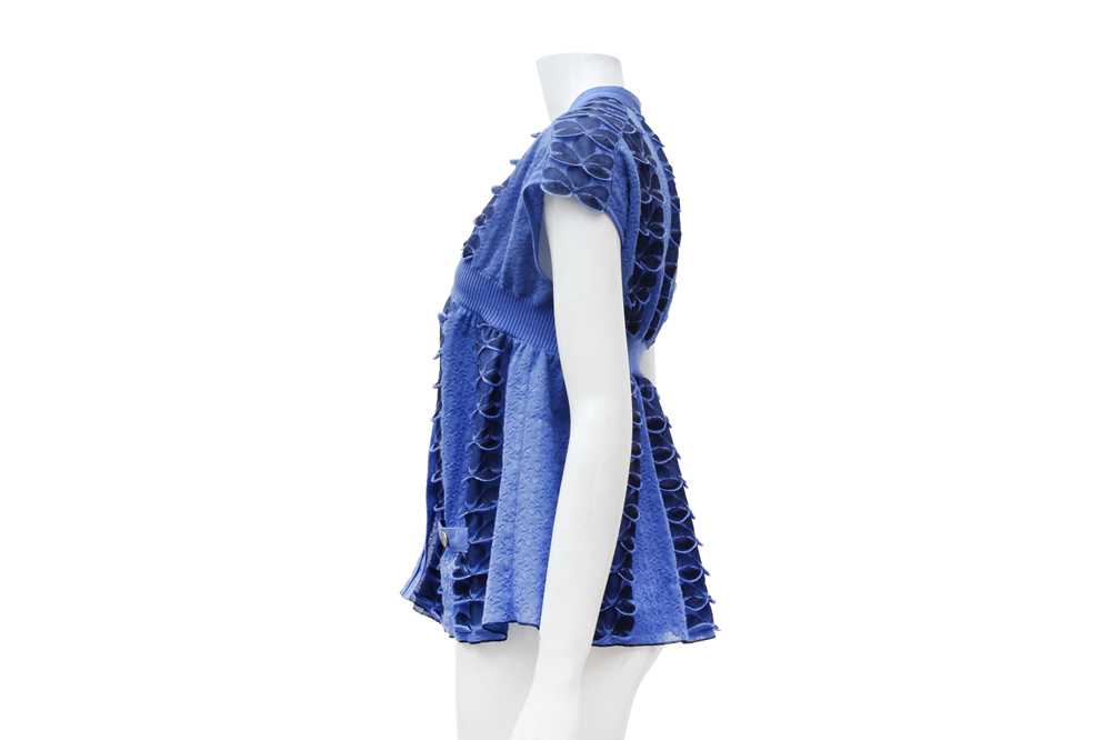 Chanel Blue Open Front Cardigan - Size 38 - Image 4 of 5