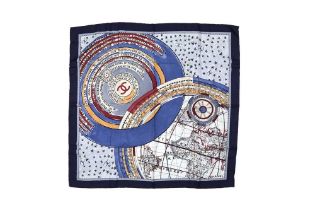 Chanel Astrological Silk Print Scarf