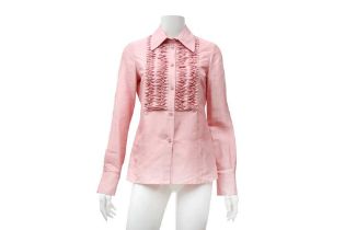 Valentino Pink Silk Dress Shirt - Size 40