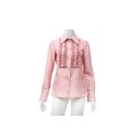 Valentino Pink Silk Dress Shirt - Size 40