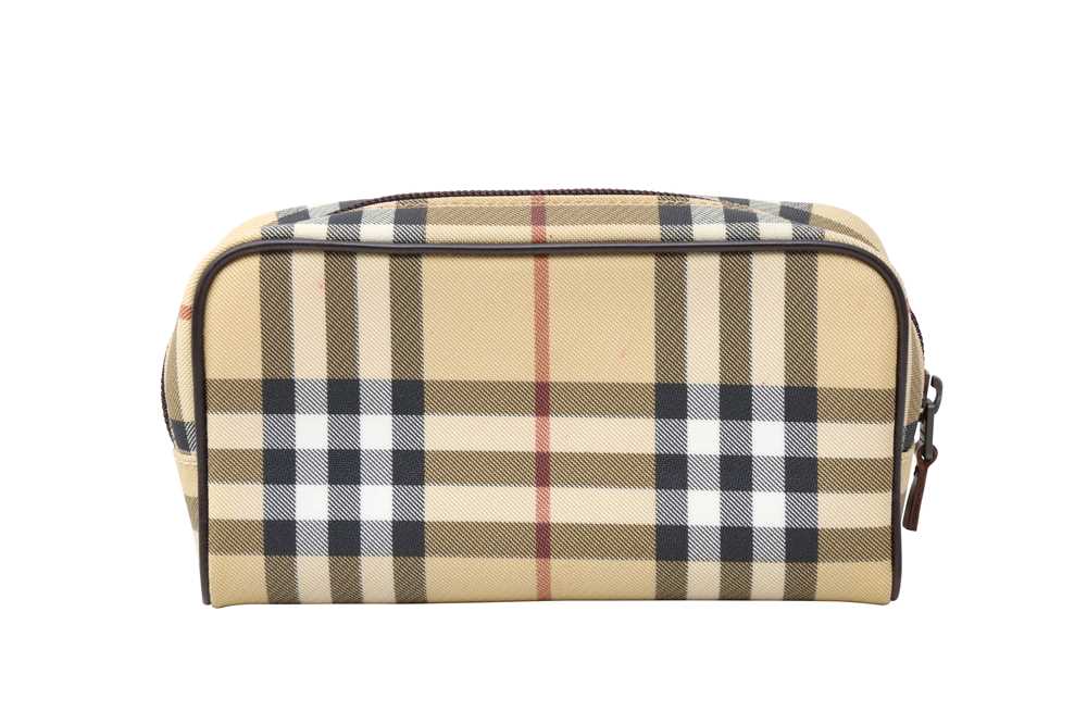 Burberry Brown Icon Nova Check Cosmectic Pouch - Image 2 of 4