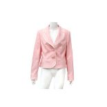 Escada Pink Wool Embellished Blazer - Size 40