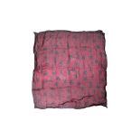 Alexander McQueen Burgundy Kama Sutra Silk Print Scarf